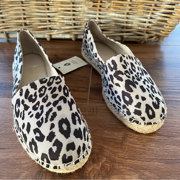 Sanctuary Havana womens leather slip on espadrille animal print shoes - Picture 1 of 5
